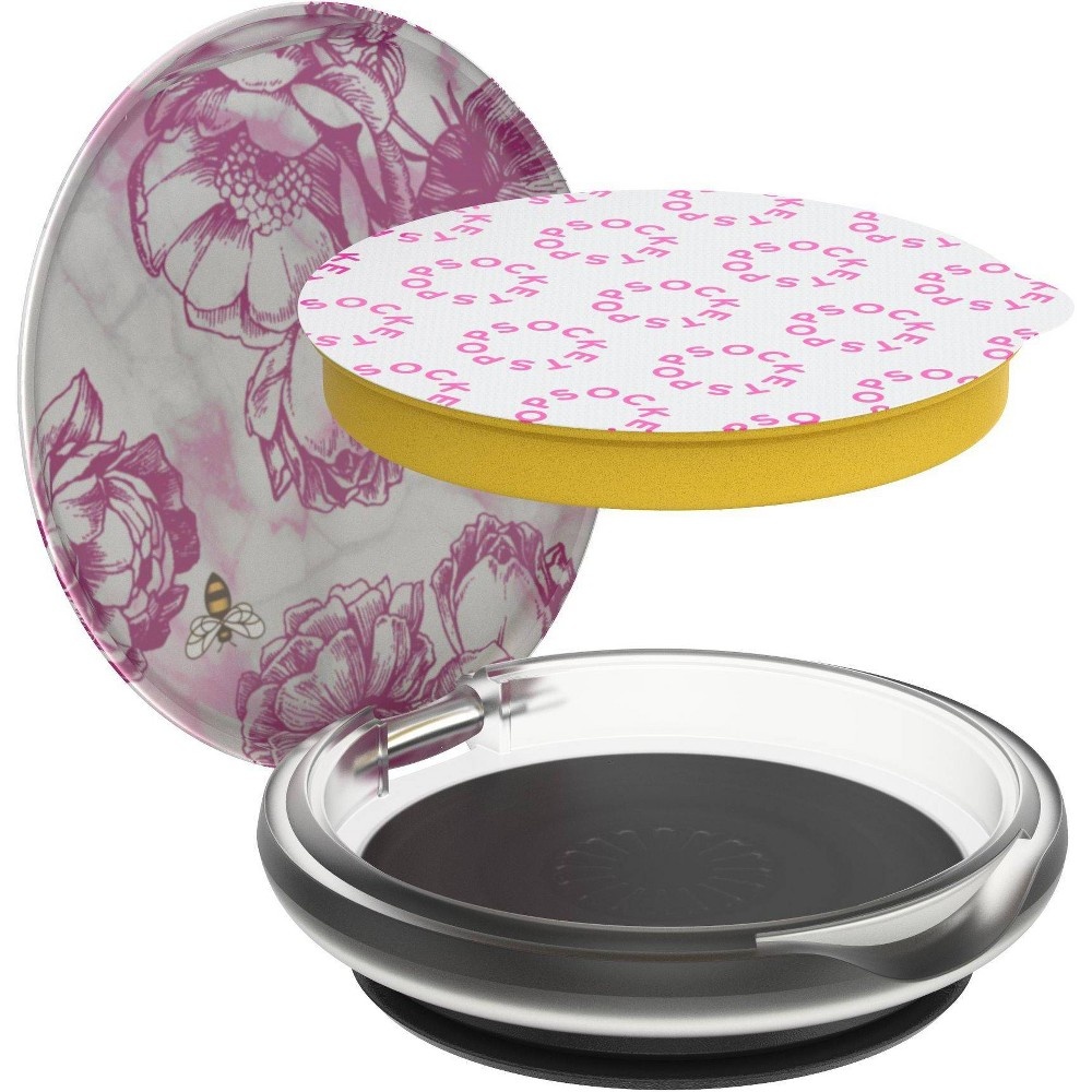 slide 5 of 8, PopSockets PopGrip Lips Cell Phone Grip & Stand - Burt's Bees Pink Peony, 1 ct