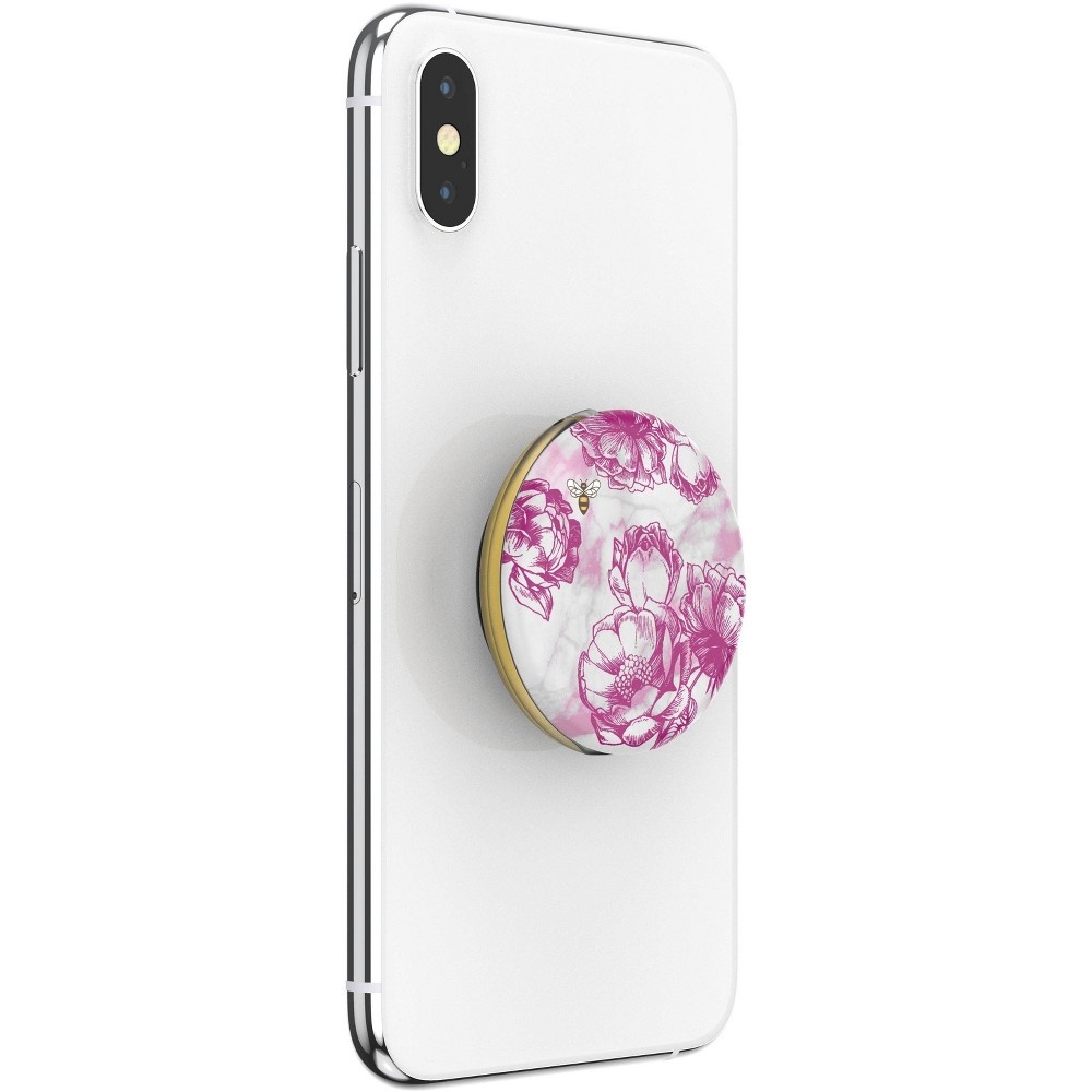 slide 7 of 8, PopSockets PopGrip Lips Cell Phone Grip & Stand - Burt's Bees Pink Peony, 1 ct