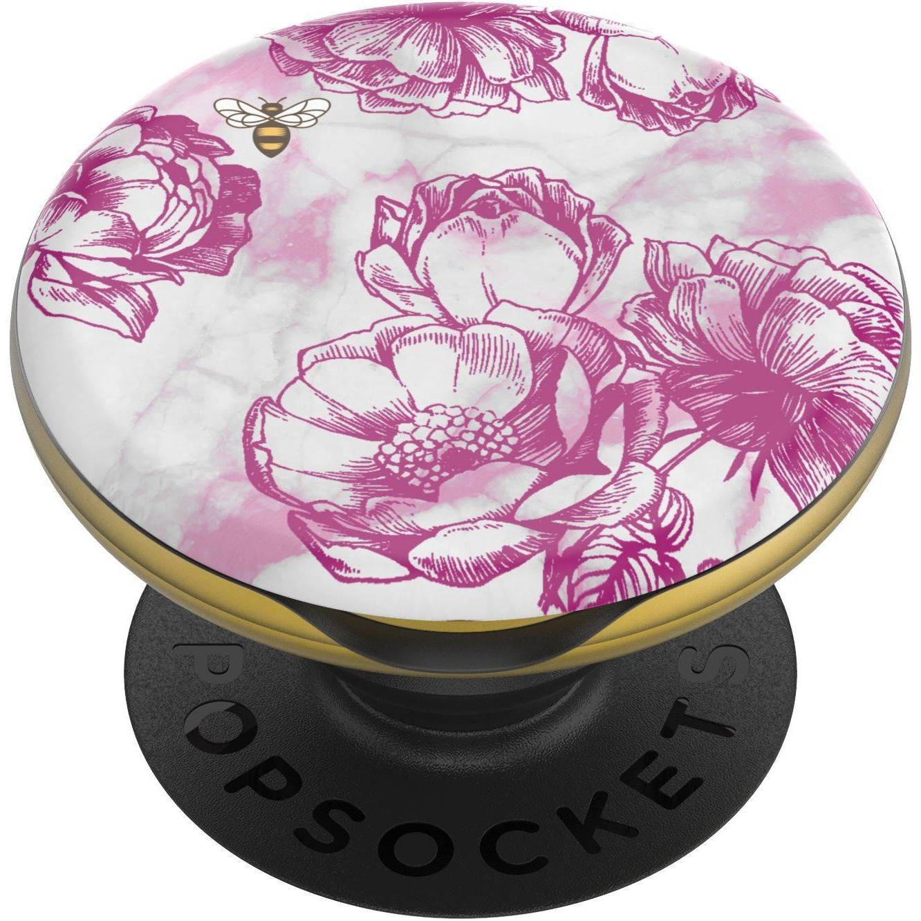 slide 1 of 8, PopSockets PopGrip Lips Cell Phone Grip & Stand - Burt's Bees Pink Peony, 1 ct