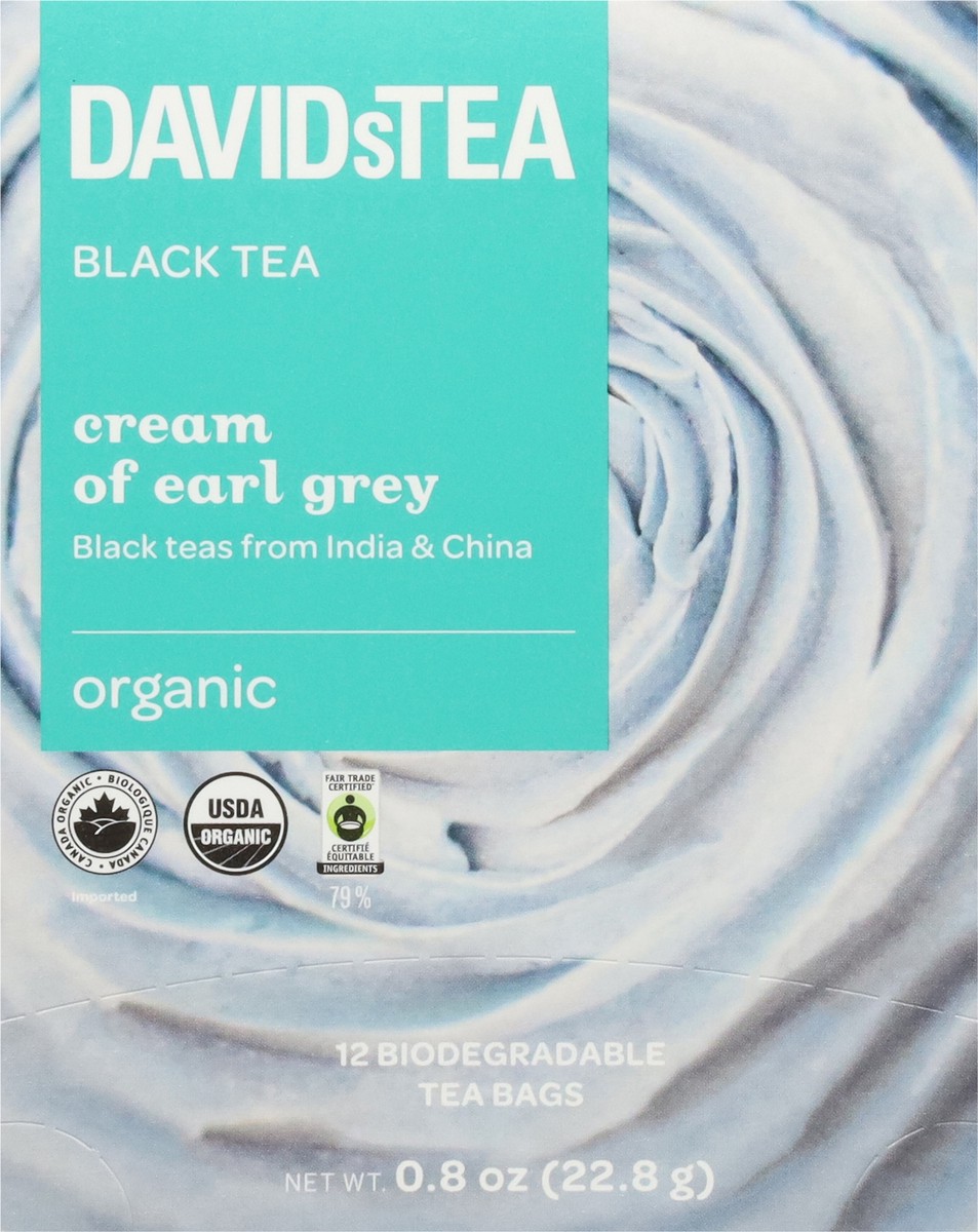 slide 10 of 13, DavidsTea Organic Cream of Earl Grey Black Tea 12 Tea Bags - 12 ct, 12 ct