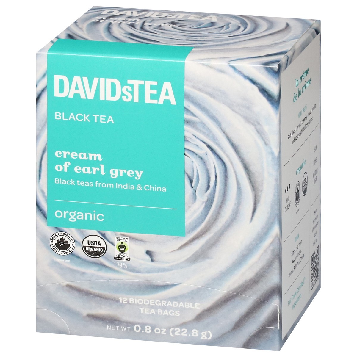 slide 8 of 13, DavidsTea Organic Cream of Earl Grey Black Tea 12 Tea Bags - 12 ct, 12 ct