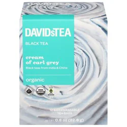DavidsTea Organic Cream of Earl Grey Black Tea 12 Tea Bags - 12 ct