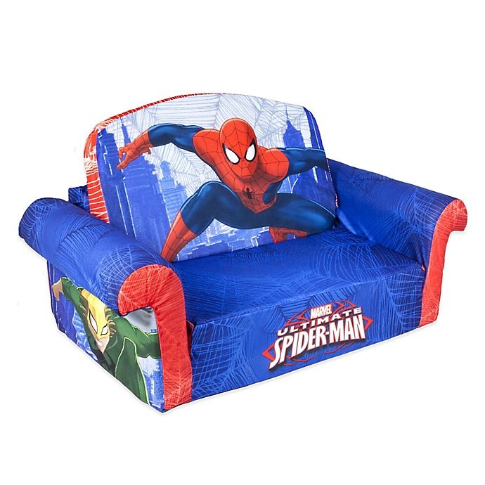 slide 2 of 3, Marshmallow Fun Company Marshmallow Spider-Man 2-in-1 Flip Open Sofa, 1 ct