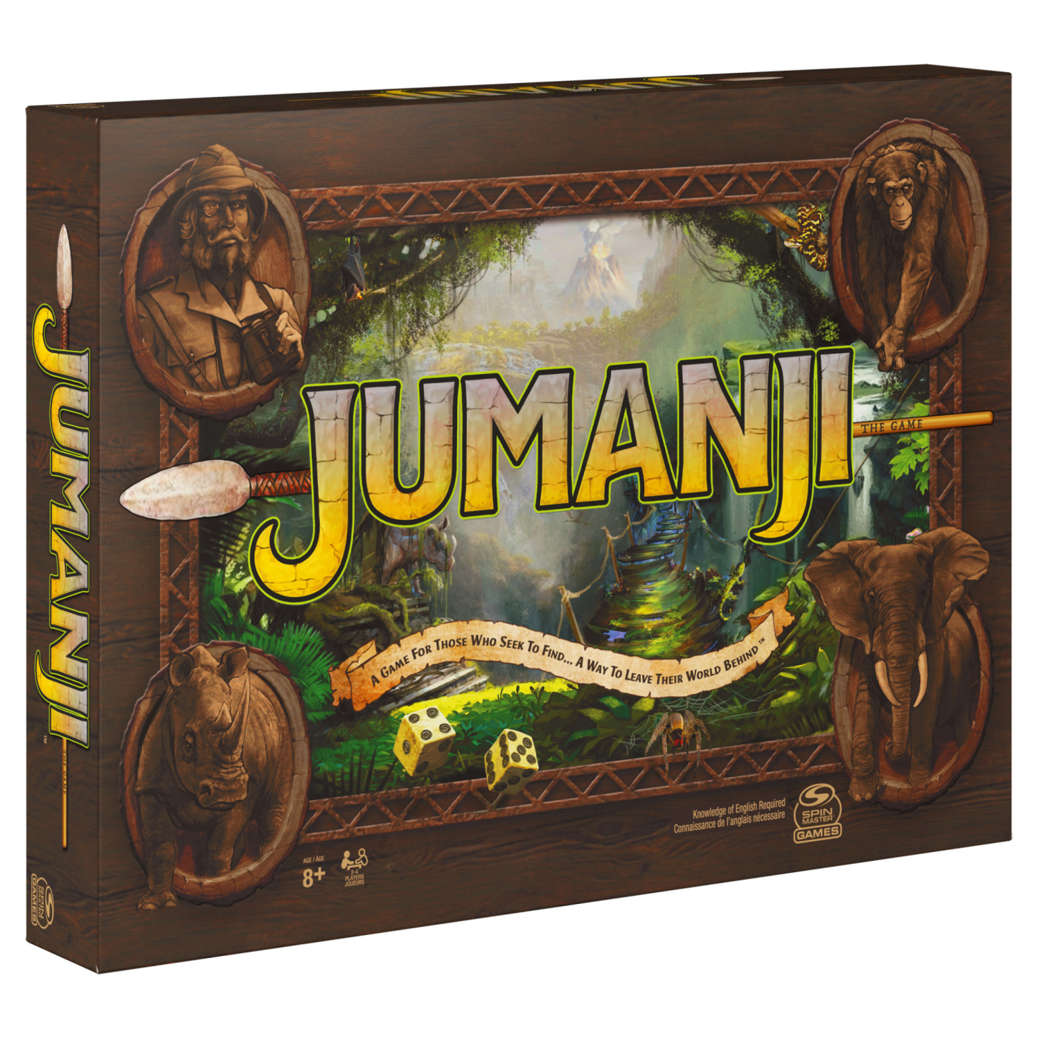 slide 5 of 5, Cardinal Jumanji The Game, Latest Edition of the Classic Adventure Board Game for Kids and Families Ages 8 and up, 1 ct