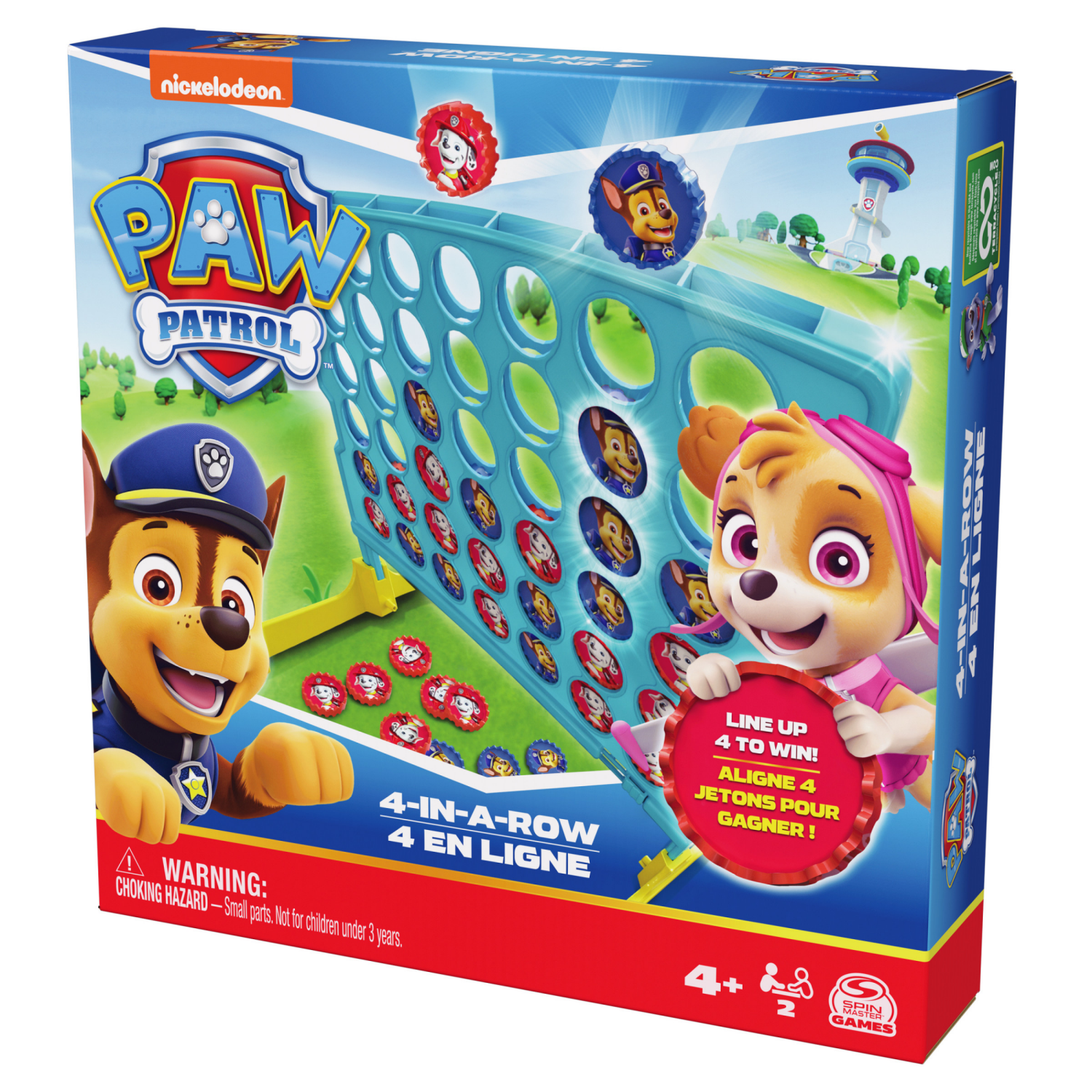 slide 2 of 5, PAW Patrol, Four in Row Game for Kids Board Game for Family Game Night Cool Things Fun Games PAW Patrol Toys, for Kids Ages 4 and up, 1 ct