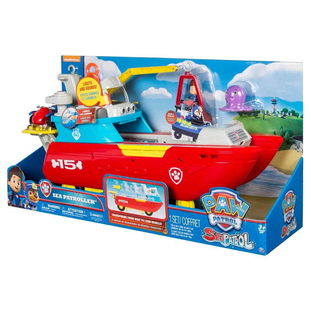 slide 14 of 16, PAW Patrol Sea Patrol - Sea Patroller Transforming Vehicle With Lights And Sounds, 1 ct