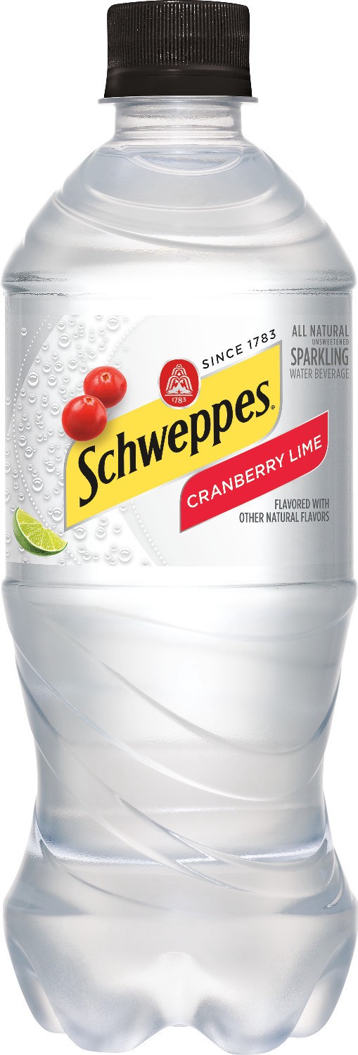 slide 1 of 3, Schweppes Cranberry Lime Sparkling Water Beverage, 20 fl oz bottle, 20 fl oz