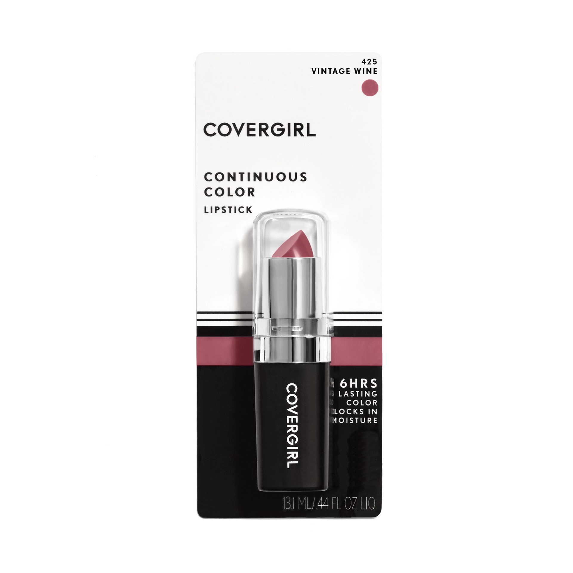 slide 1 of 2, COTY COVERGIRL COVERGIRL Continuous Color Lipstick Vintage Wine, 0.13 oz