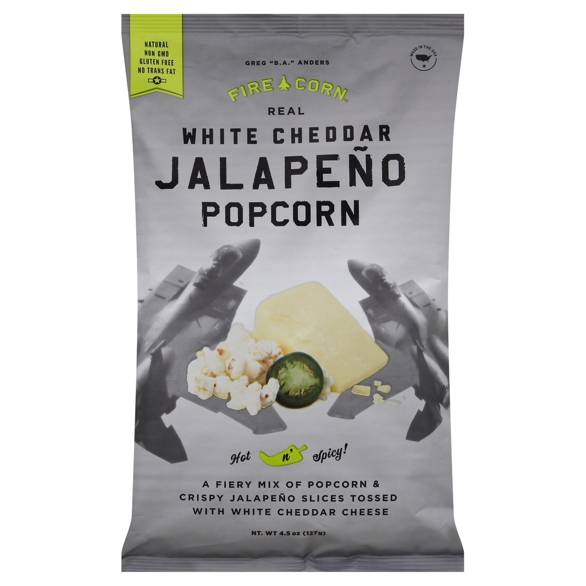 slide 1 of 1, POP! Fire & Corn Popcorn - White Cheddar & Jalapeno, 4.5 oz