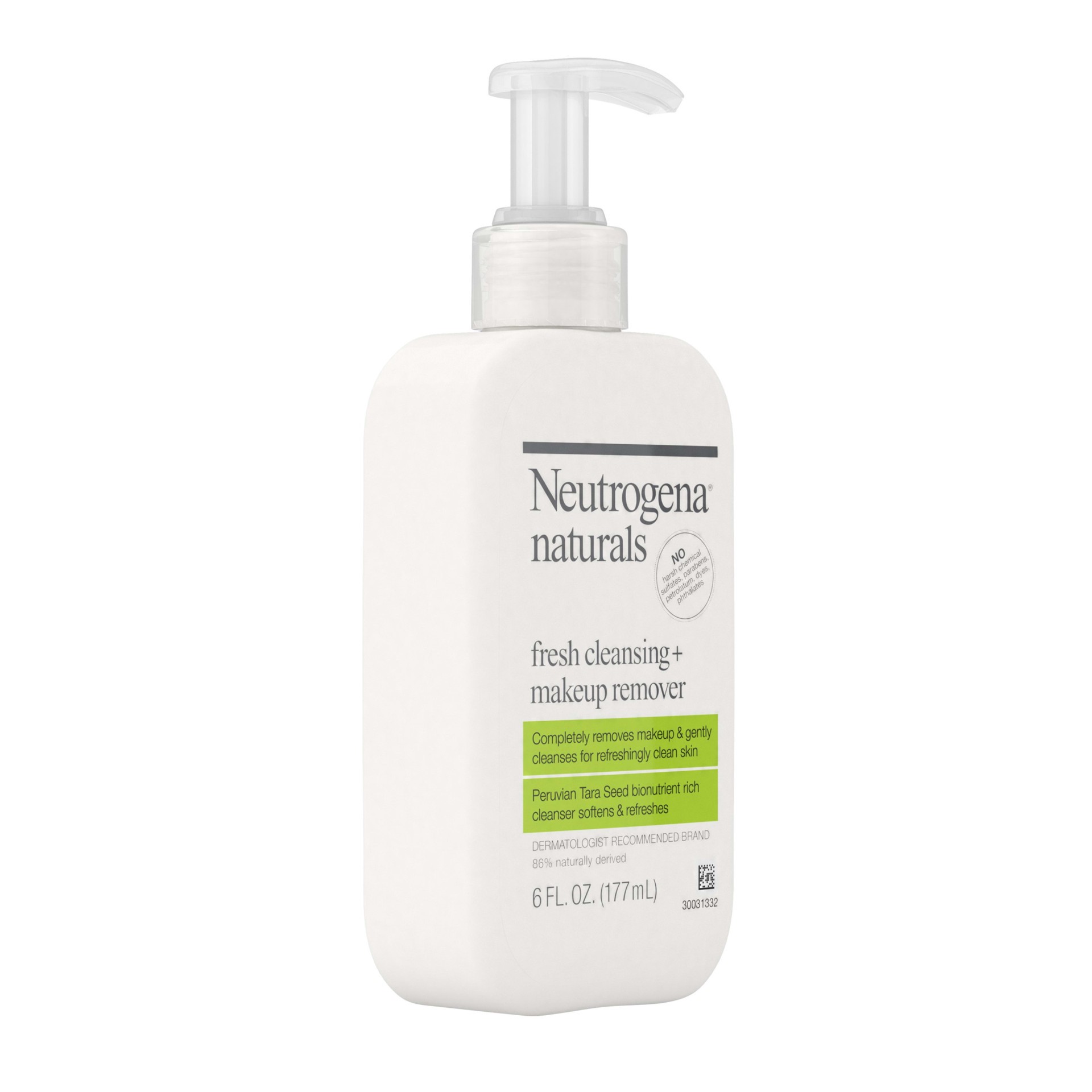 slide 2 of 5, Neutrogena Naturals Fresh Cleansing Daily Face Wash + Makeup Remover with Naturally-Derived Peruvian Tara Seed, Hypoallergenic, Non-Comedogenic & Sulfate-, Paraben- & Phthalate-Free, 6 fl. oz, 6 fl oz