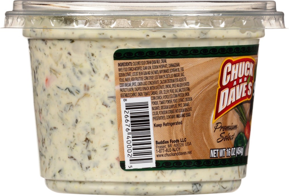 slide 4 of 4, Chuck And Dave's Chuck & Daves Chuck And Daves Spinach Dip, 16 oz