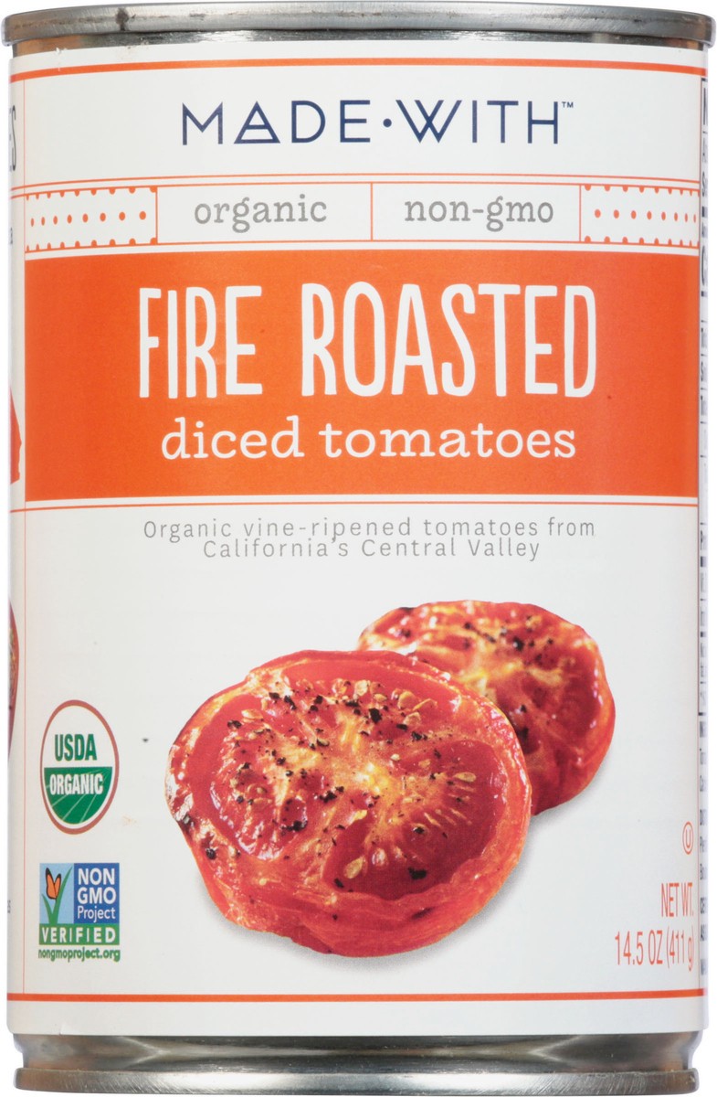 slide 1 of 14, Made With Tomato Fire Roasted Organic, 14.5 oz