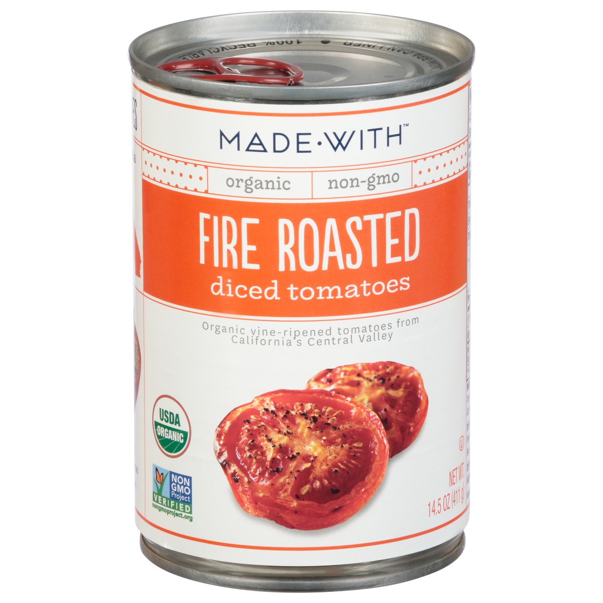 slide 1 of 14, Made With Tomato Fire Roasted Organic, 14.5 oz