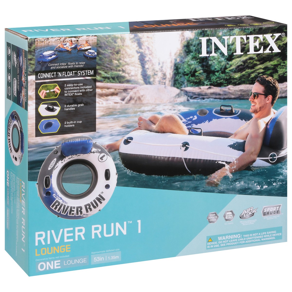 slide 2 of 9, Intex Inflatable River Run Float, 1 ct