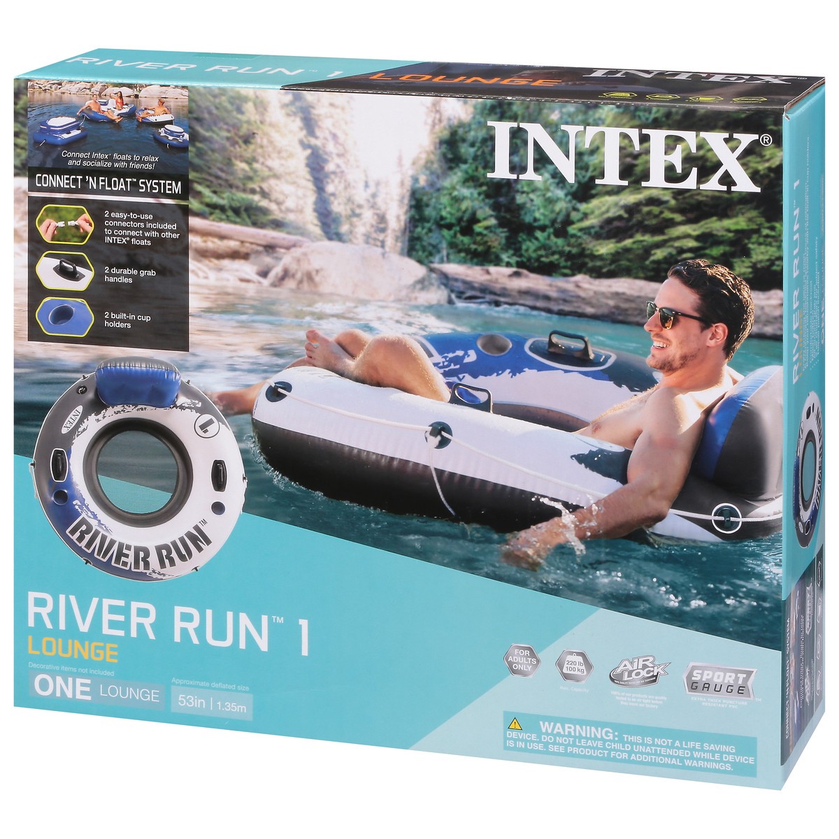 slide 3 of 9, Intex Inflatable River Run Float, 1 ct