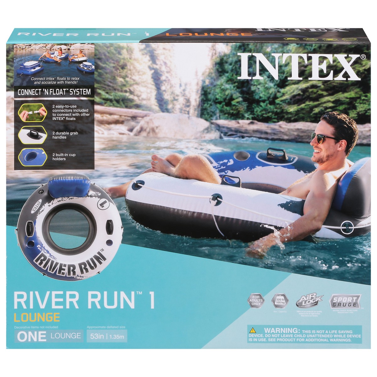 slide 1 of 9, Intex Inflatable River Run Float, 1 ct