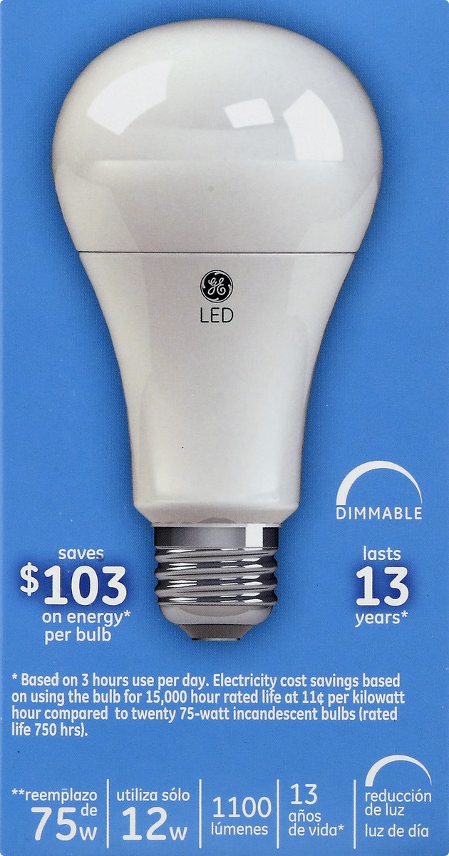 slide 7 of 11, GE Daylight 12-Watt LED Light Bulbs, 2 ct