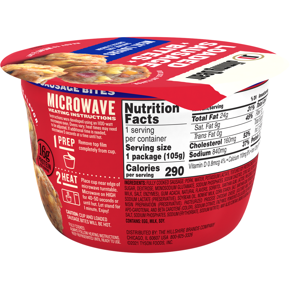 slide 9 of 9, Jimmy Dean Meat Lovers Loaded Sausage Bites, 3.75 oz, 106.31 g