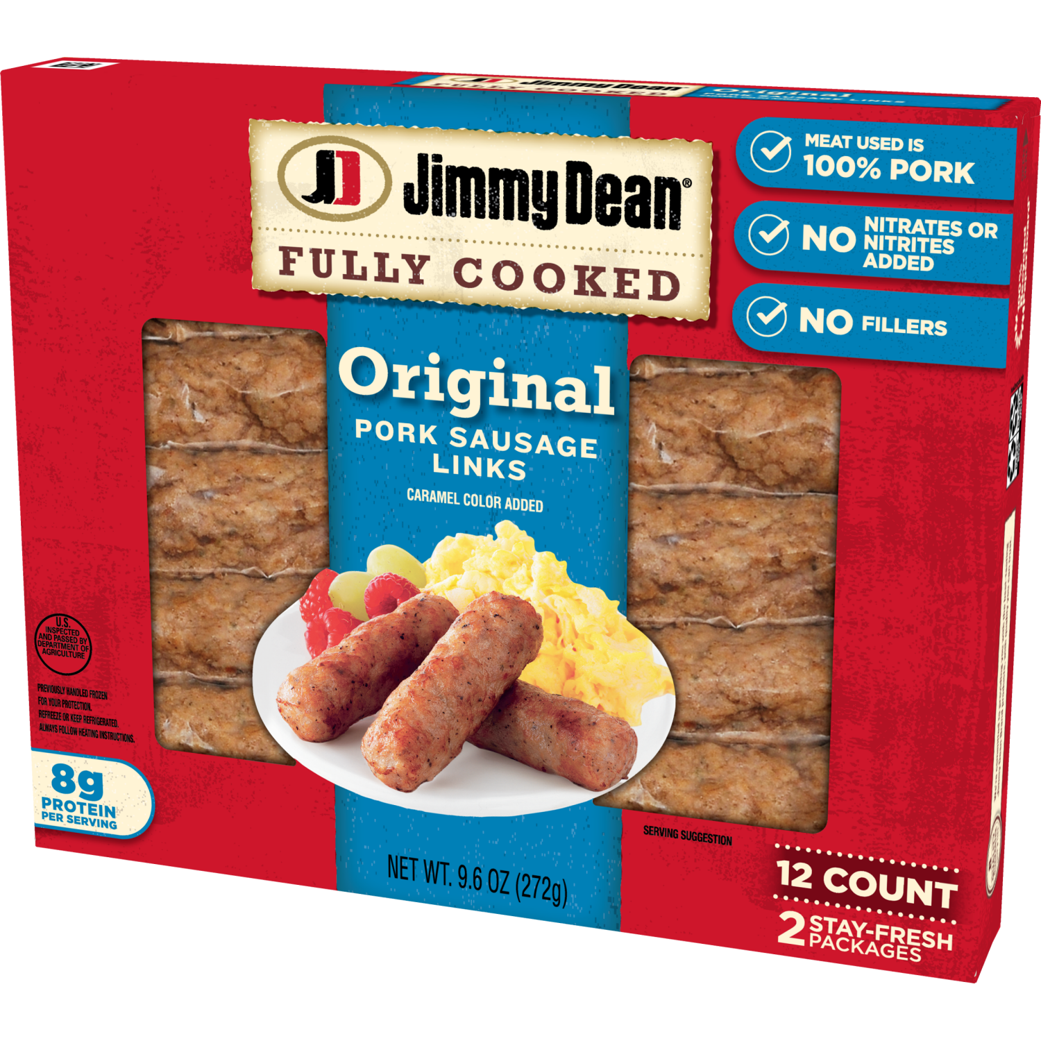 slide 2 of 5, Jimmy Dean Fully Cooked Original Pork Sausage Links, 9.6 oz