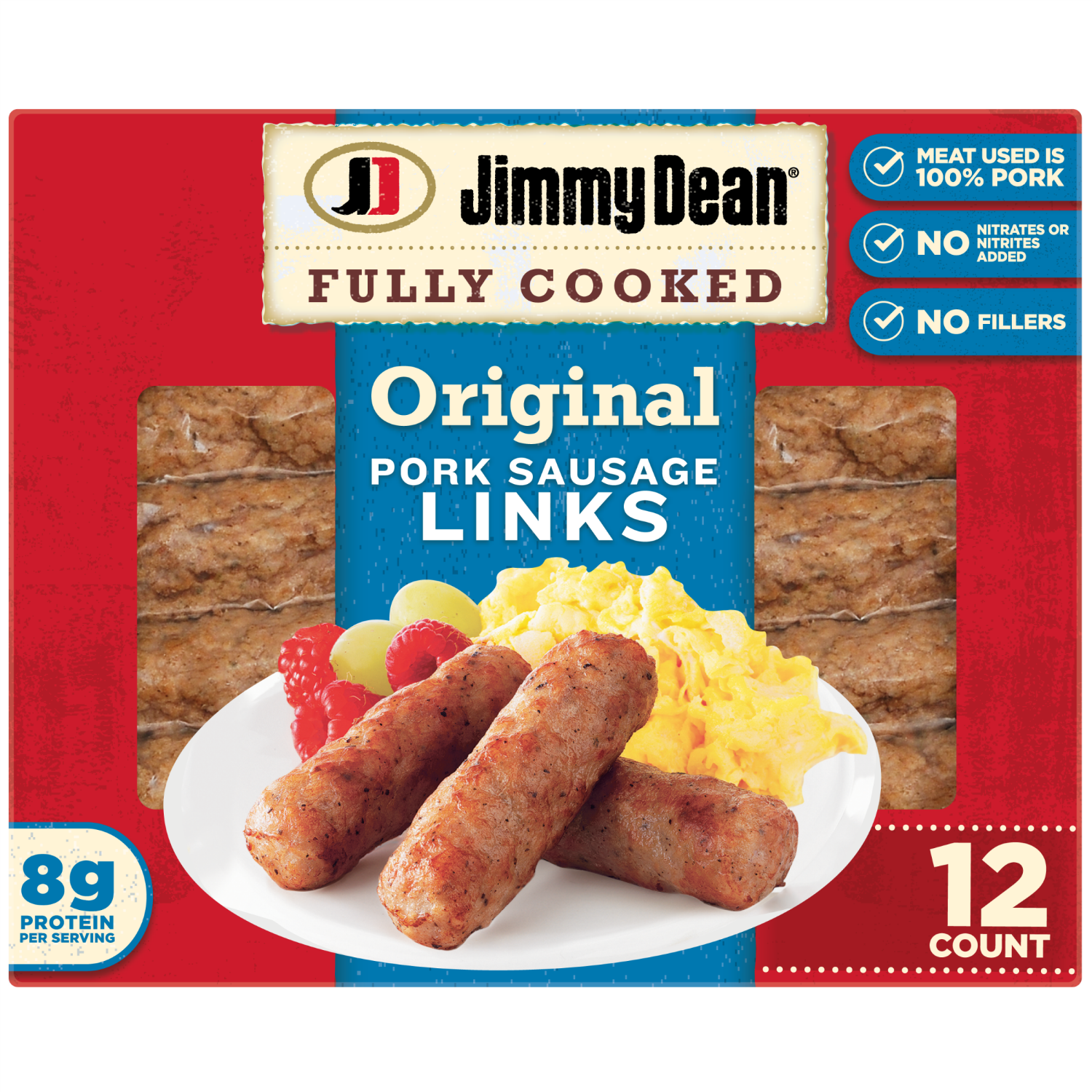 slide 1 of 5, Jimmy Dean Fully Cooked Original Pork Sausage Links, 9.6 oz