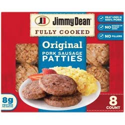 Jimmy Dean® Fully Cooked Original Pork Breakfast Sausage Patties, 8 Count