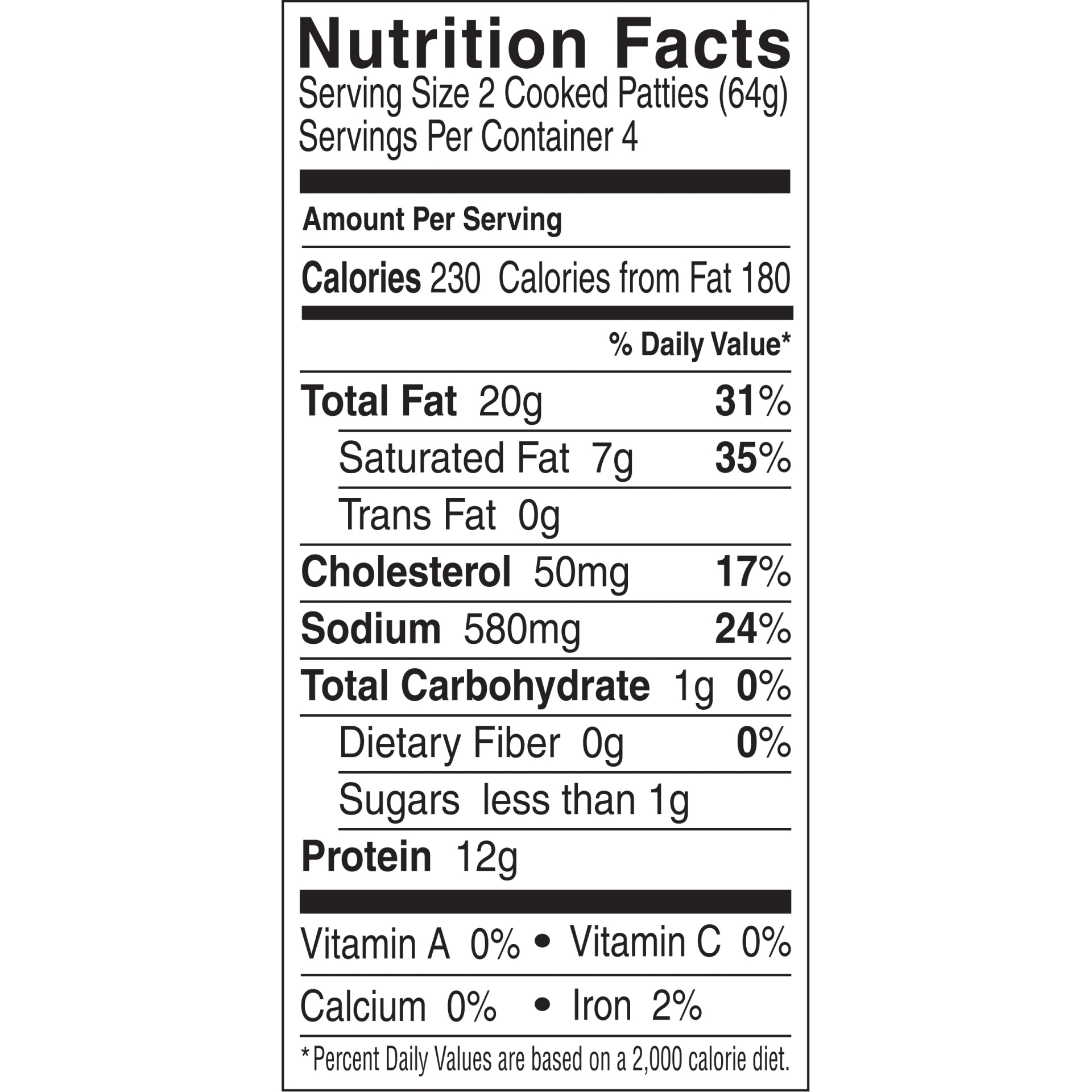 Jimmy Dean All Natural Original Fresh Pork Sausage Patties 8 ct; 12 oz Shipt