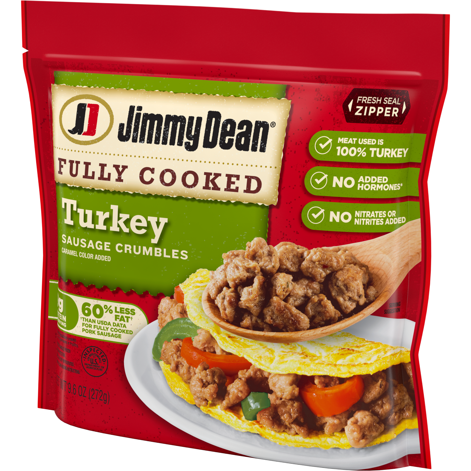 slide 6 of 6, Jimmy Dean Fully Cooked Turkey Sausage Crumbles, 9.6 oz., 9.6 oz