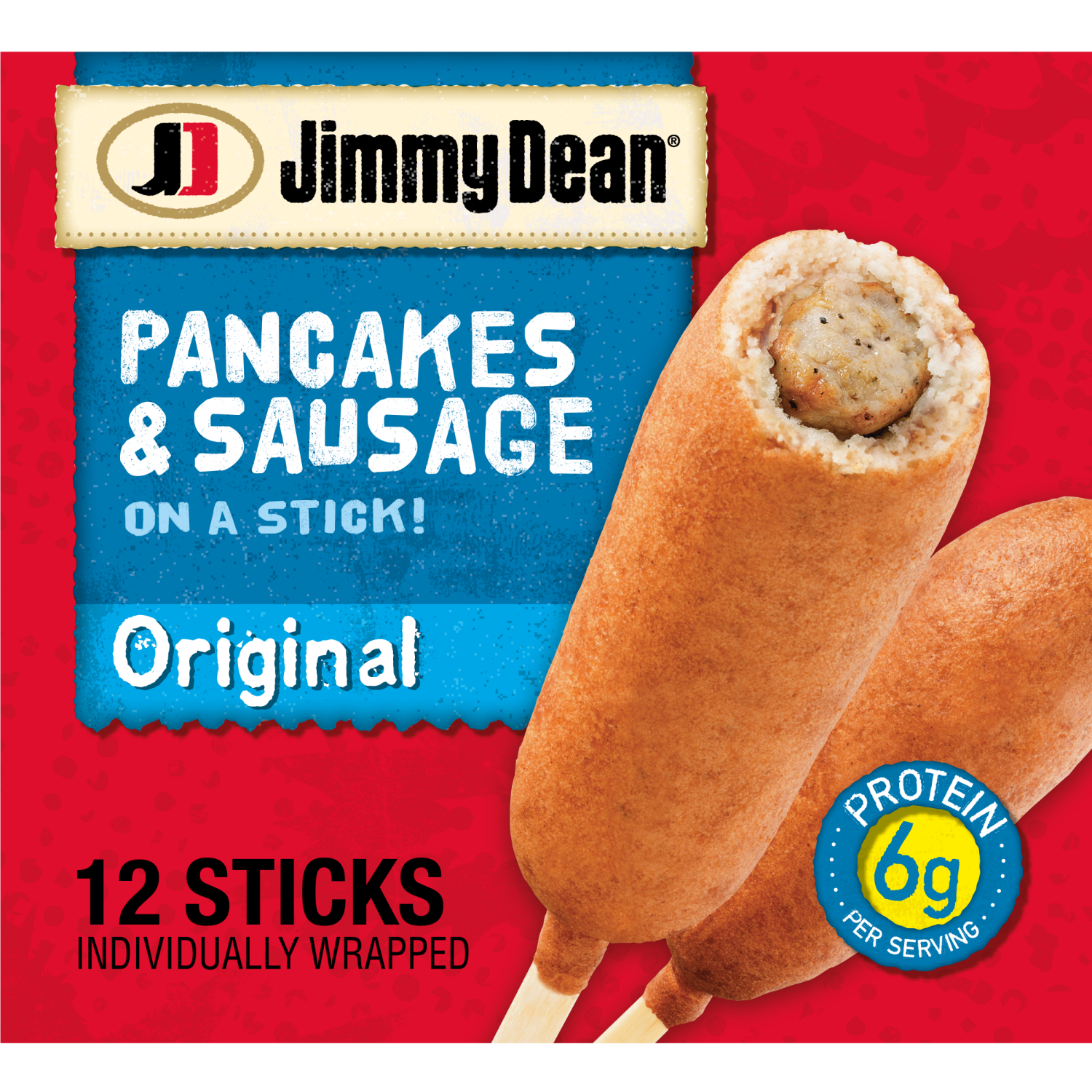 slide 1 of 5, Jimmy Dean Pancakes & Sausage on a Stick, Frozen Breakfast, 12 Count, 30 oz