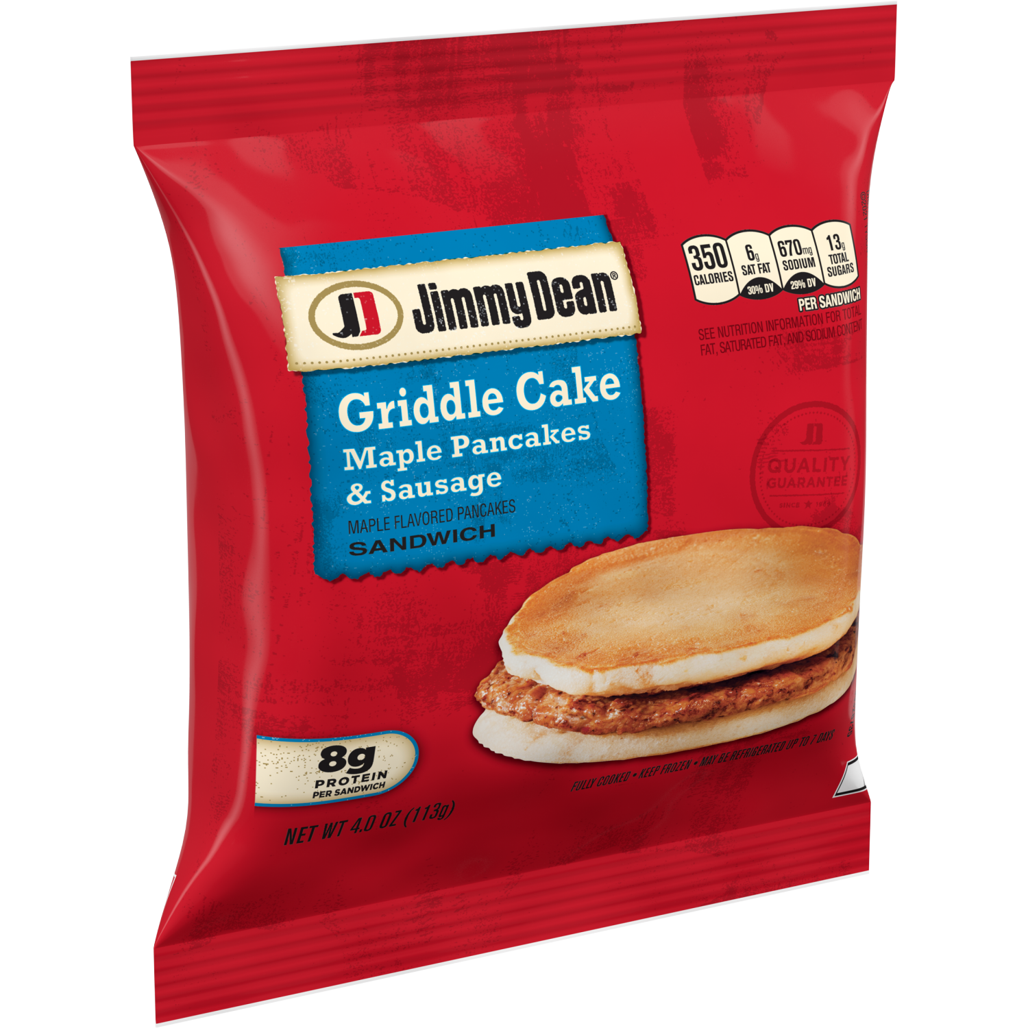 slide 5 of 5, Jimmy Dean Griddle Cake Breakfast Sandwiches with Maple Pancakes and Sausage, Frozen, 4 Count, 4 oz