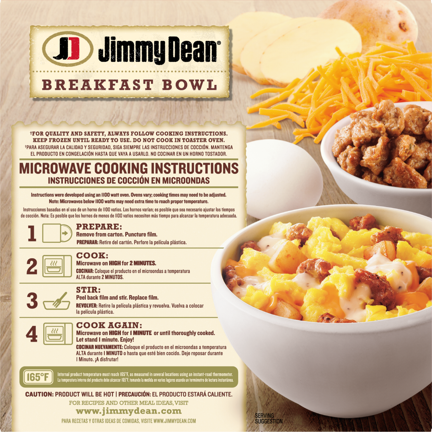 slide 2 of 5, Jimmy Dean Sausage & Gravy Breakfast Bowl, 7 oz