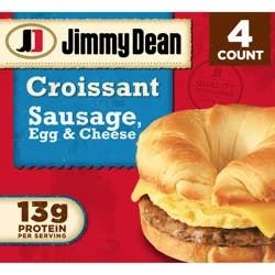 Jimmy Dean Frozen Breakfast Sausage, Egg & Cheese Croissant Sandwiches