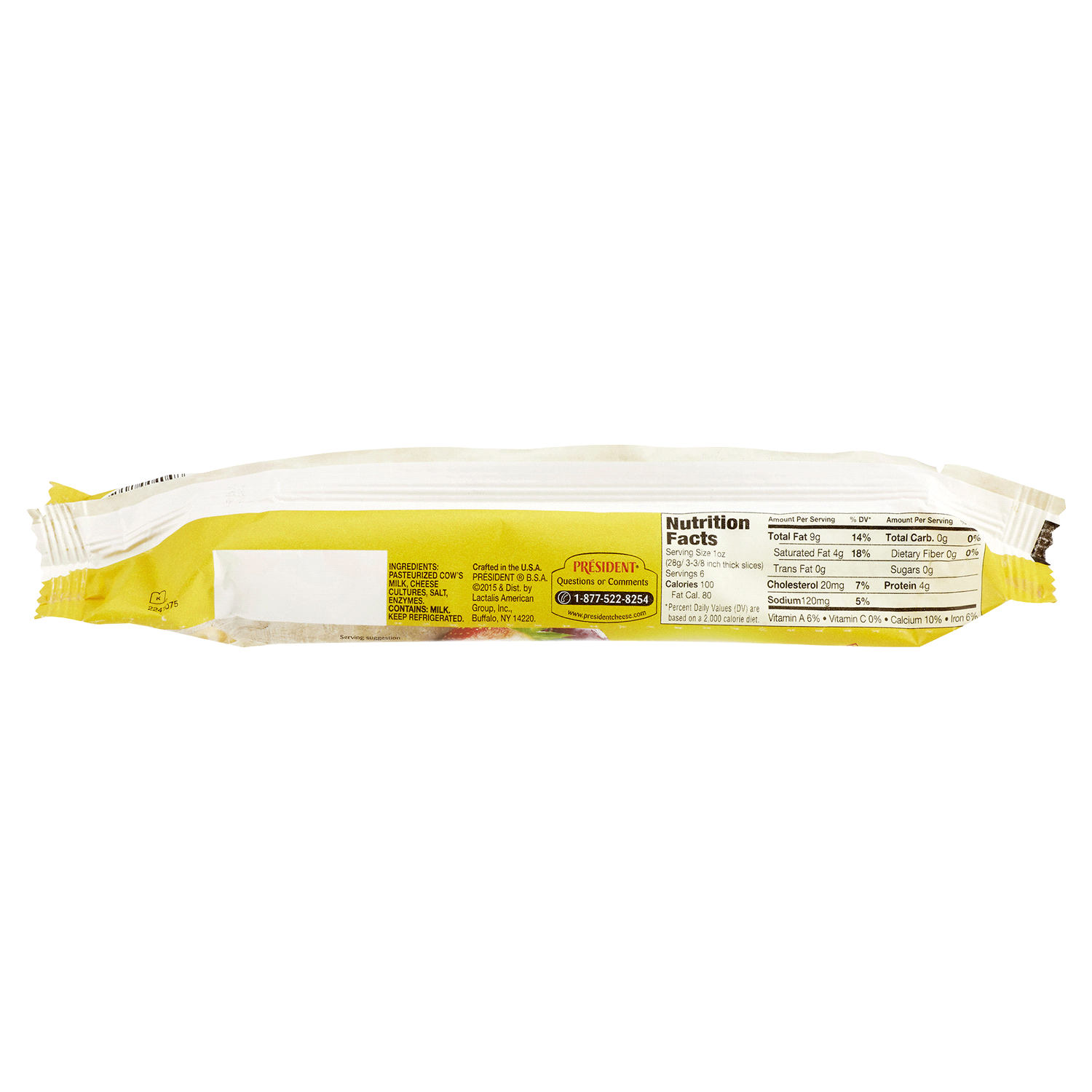 slide 2 of 2, Président Thin Edible Rind Brie 6 oz, 6 oz