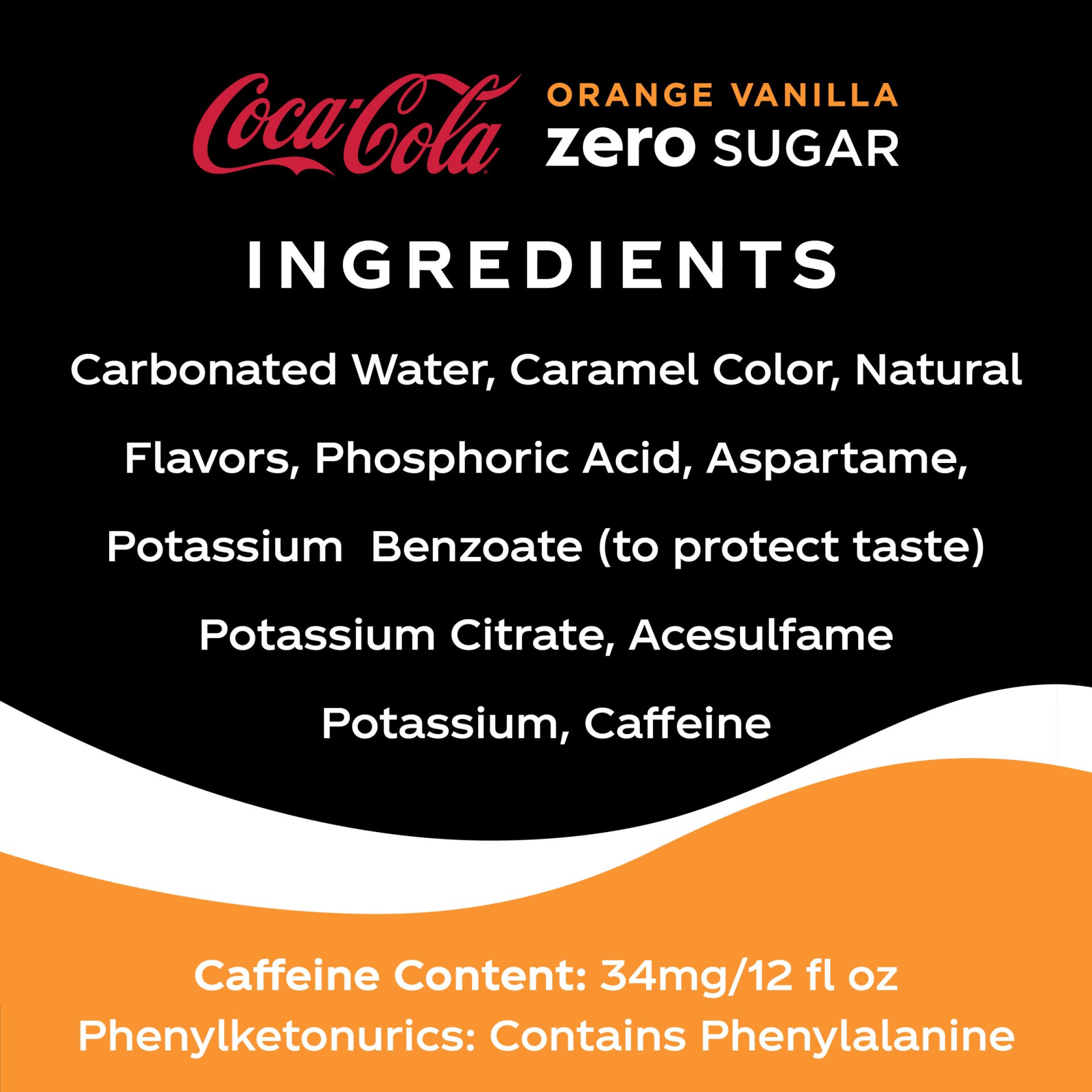 slide 6 of 7, Coca-Cola Orange Vanilla Zero Sugar Diet Soda Sugar Free Soft Drink, 20 fl oz, 20 oz
