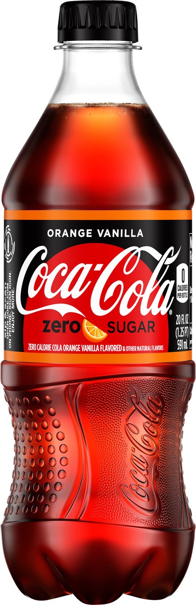 slide 1 of 7, Coca-Cola Zero Sugar Orange Vanilla Cola - 20 oz, 20 oz