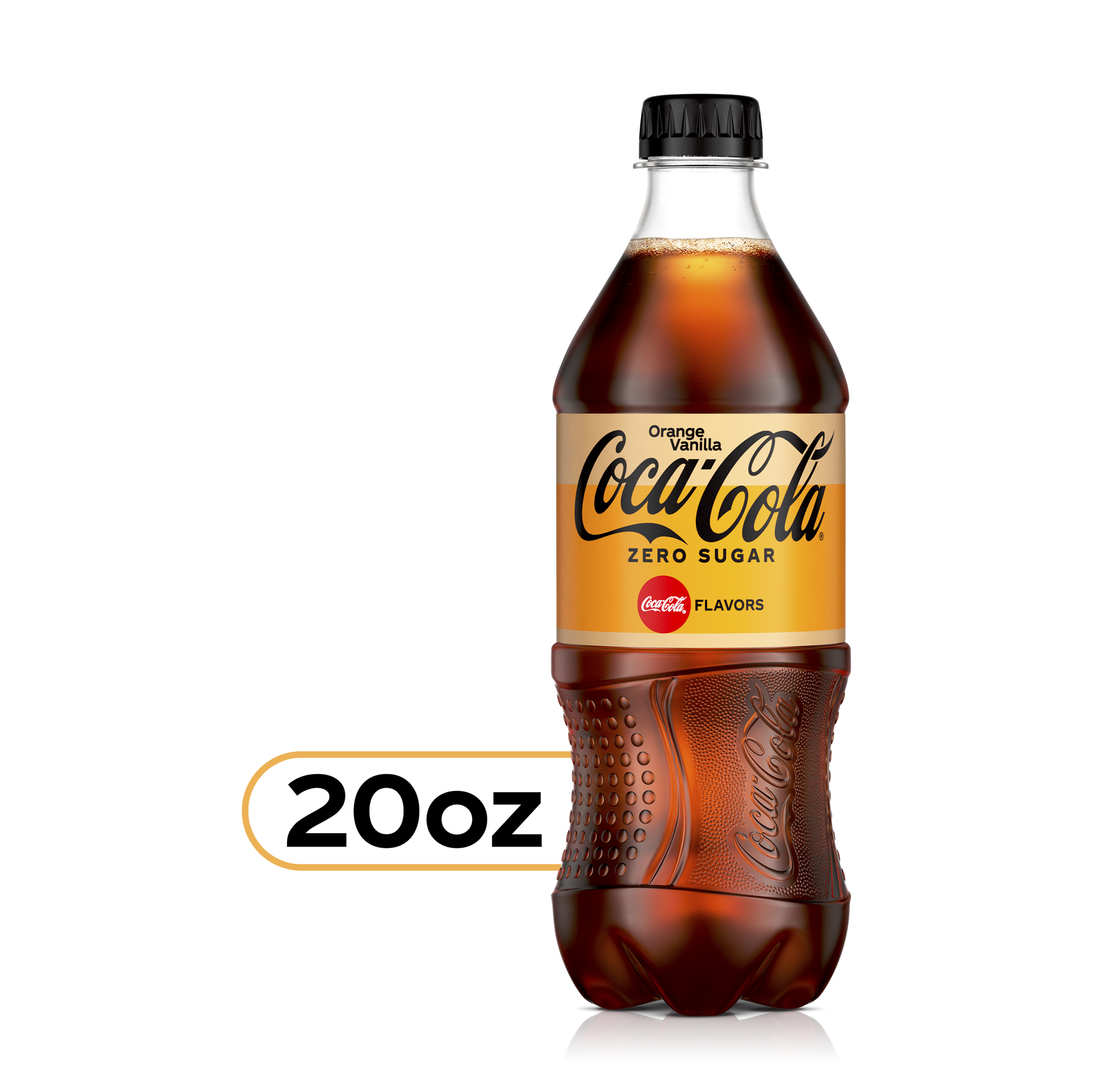 slide 1 of 7, Coca-Cola Orange Vanilla Zero Sugar Diet Soda Sugar Free Soft Drink, 20 fl oz, 20 oz