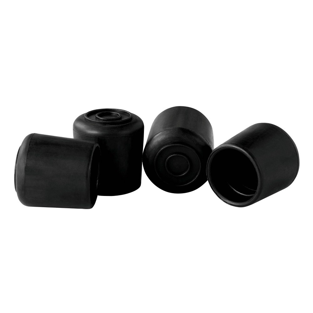 slide 4 of 4, Scotch 7-8' Rubber Chair Tips Black, 4 ct