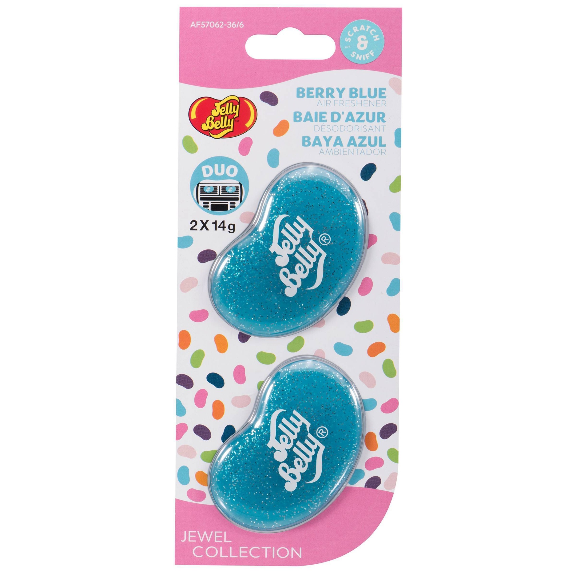 slide 1 of 4, Jelly Belly Duo Vent Jewel Air Freshener - Blue, 1 ct