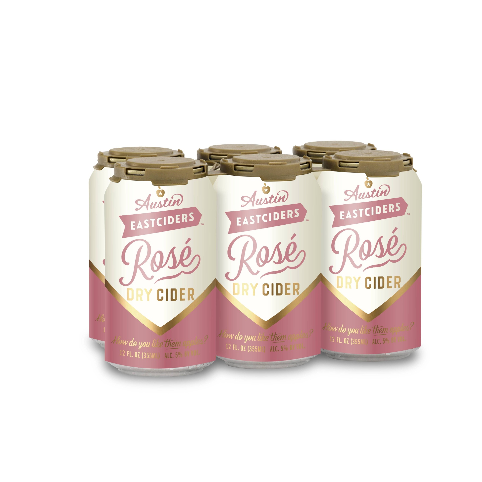 slide 1 of 2, Austin Eastciders Rosé Dry Cider, 6 ct; 12 fl oz