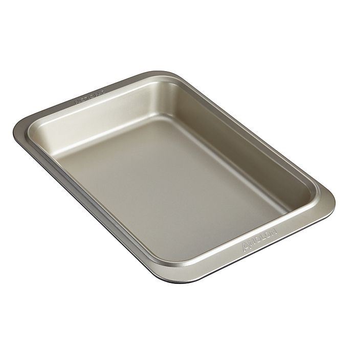 slide 2 of 4, Anolon Allure Nonstick Rectangular Cake Pan - Onyx/Pewter, 9 in x 13 in