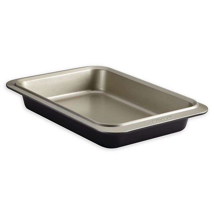 slide 1 of 4, Anolon Allure Nonstick Rectangular Cake Pan - Onyx/Pewter, 9 in x 13 in