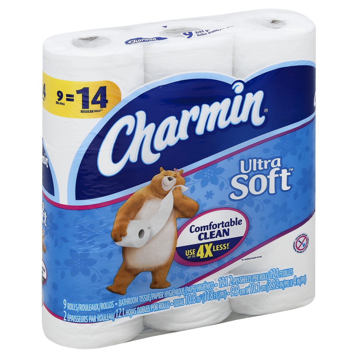 slide 1 of 1, Charmin Bathroom Tissue, 9 ct