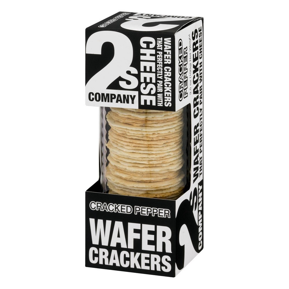 slide 2 of 6, 2s Company Cracked Pepper Wafer Crackers, 3.5 oz