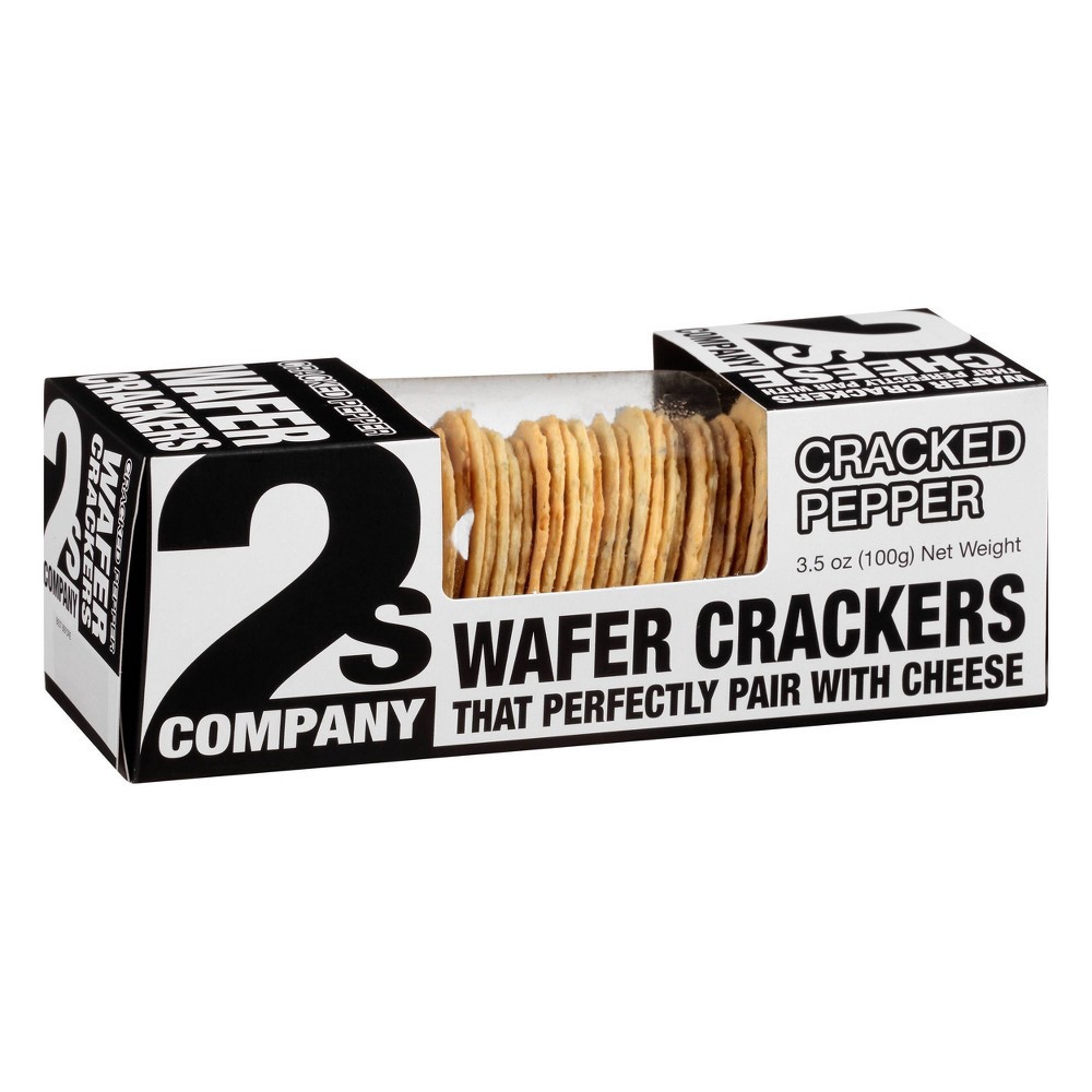 slide 6 of 6, 2s Company Cracked Pepper Wafer Crackers, 3.5 oz