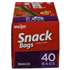 slide 14 of 17, Meijer Double Zipper Snack Bags, 40 ct