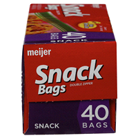 slide 15 of 17, Meijer Double Zipper Snack Bags, 40 ct