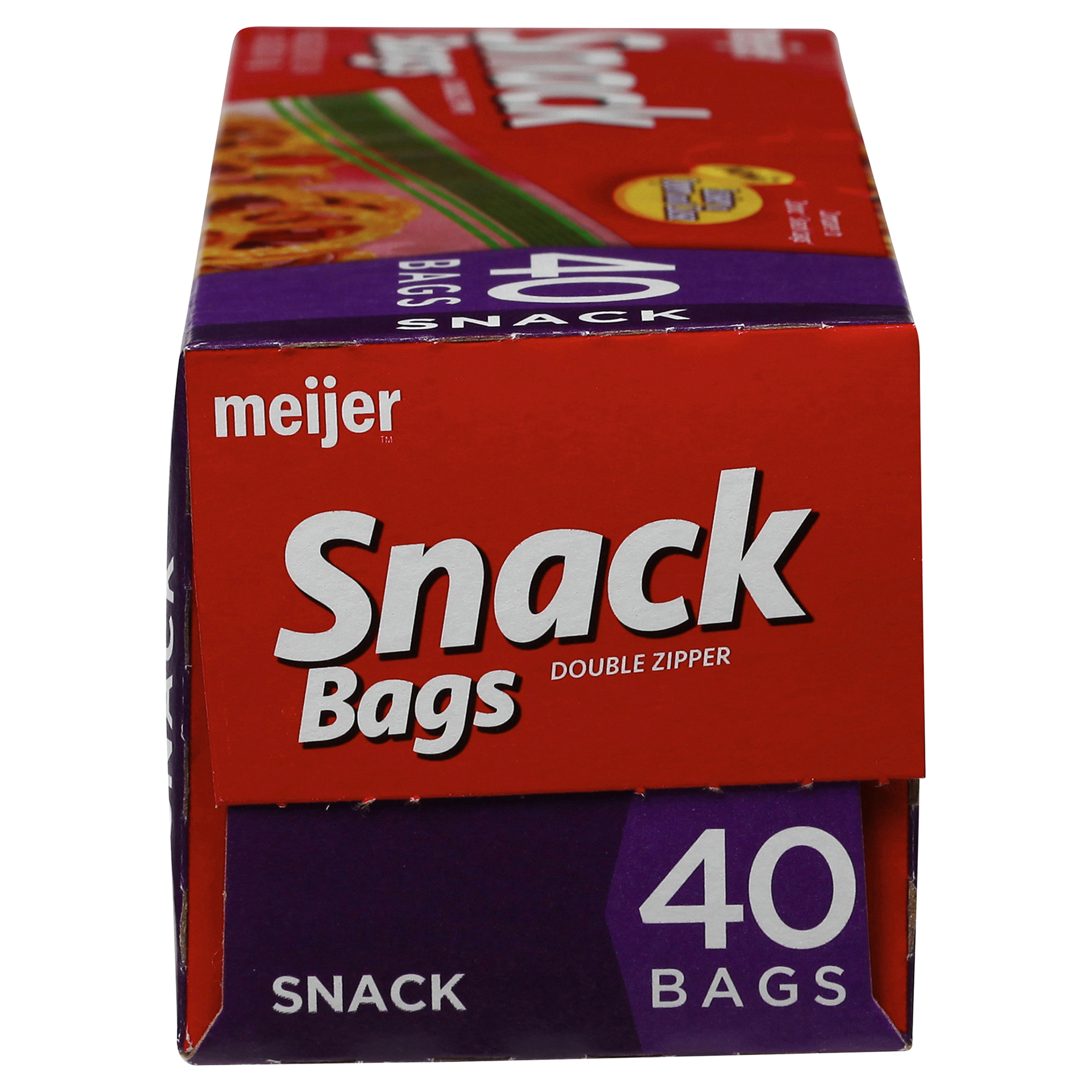 slide 17 of 17, Meijer Double Zipper Snack Bags, 40 ct