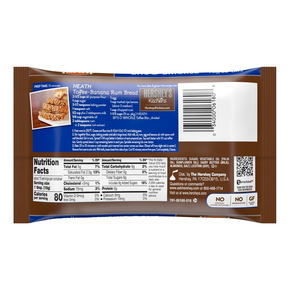 slide 2 of 3, Heath BITS O' BRICKLE English Toffee Baking Bits Bag, 8 oz, 8 oz