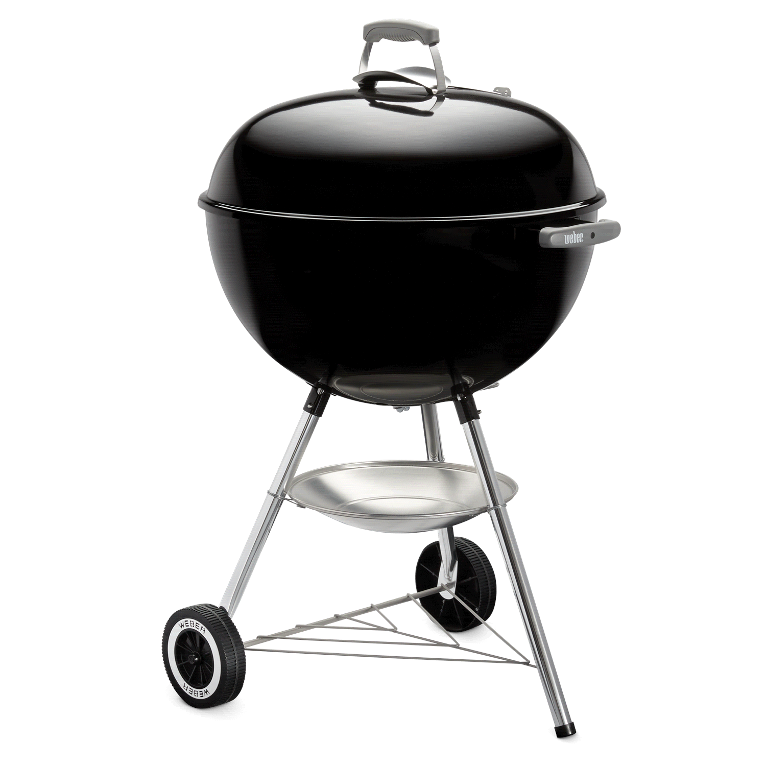 slide 2 of 4, Weber One-Touch Silver 22.5-Inch Kettle Grill - Black, 22.5 in