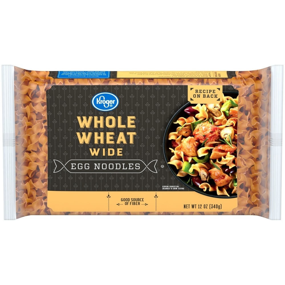 slide 1 of 1, Kroger Whole Wheat Wide Egg Noodles, 12 oz