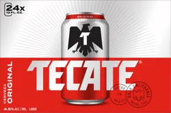 Tecate Original Mexican Lager Beer, 24 Pack, 12 fl oz Cans